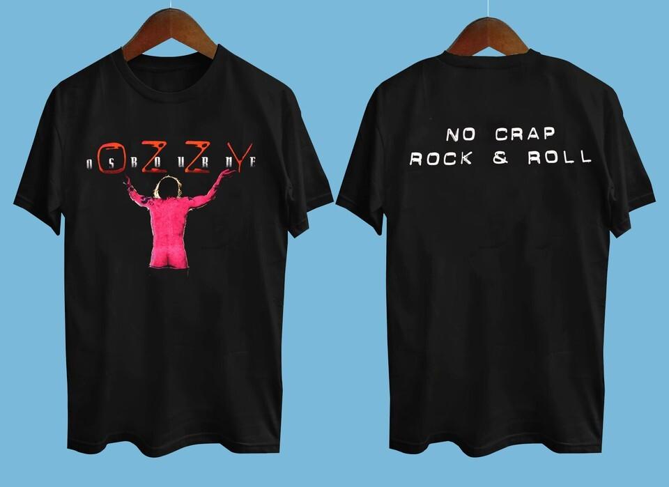 Ozzy Osbourne No Crap Rock amp Rol 2 Side Black All Size Shirt HE1198 Unisex T-Shirt