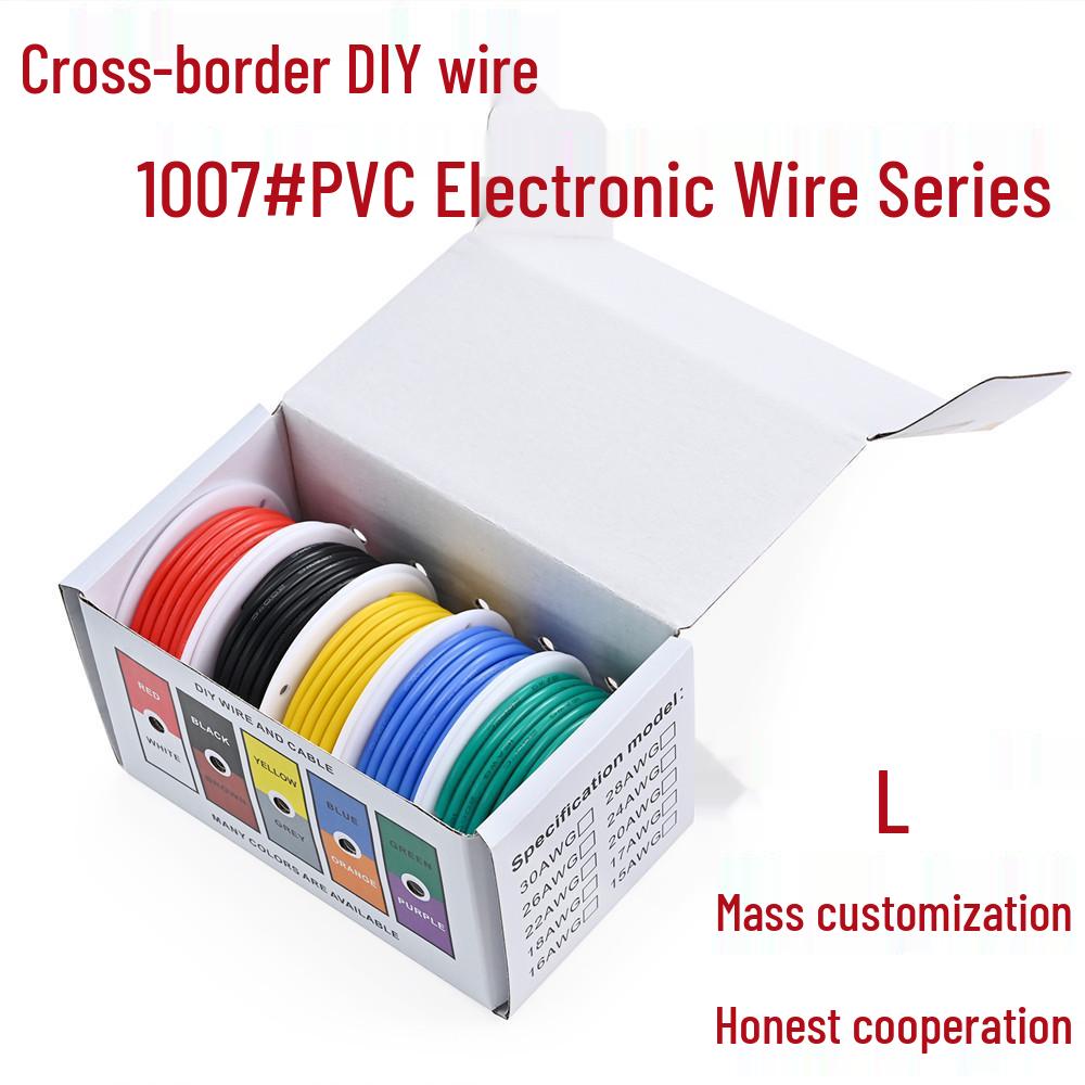 DIY Electronic PVC Wire 16AWG-30AWG, Tinned Pure Copper, Eco-Friendly Packaging