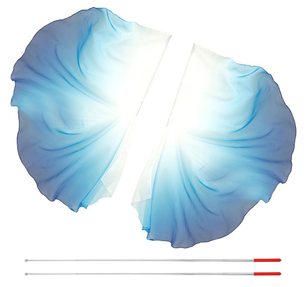 2 шт. 55" Флаги для танца хвалы и поклонения, с раздвижной штангой, полукруглый флаг "Крыло ангела" для поклонения, для церковных танцевальных выступлений