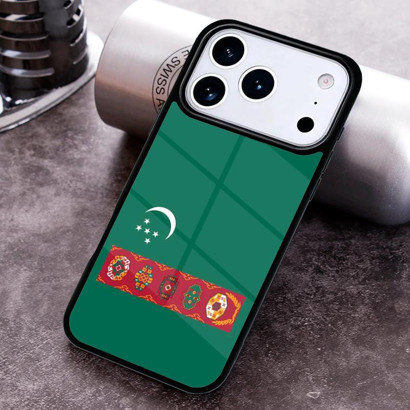 Мягкий чехол для телефона с флагом Туркменистана для iPhone 17,16e,15,14,13,12,11,Mini,Pro,MAX, мягкий силиконовый чехол