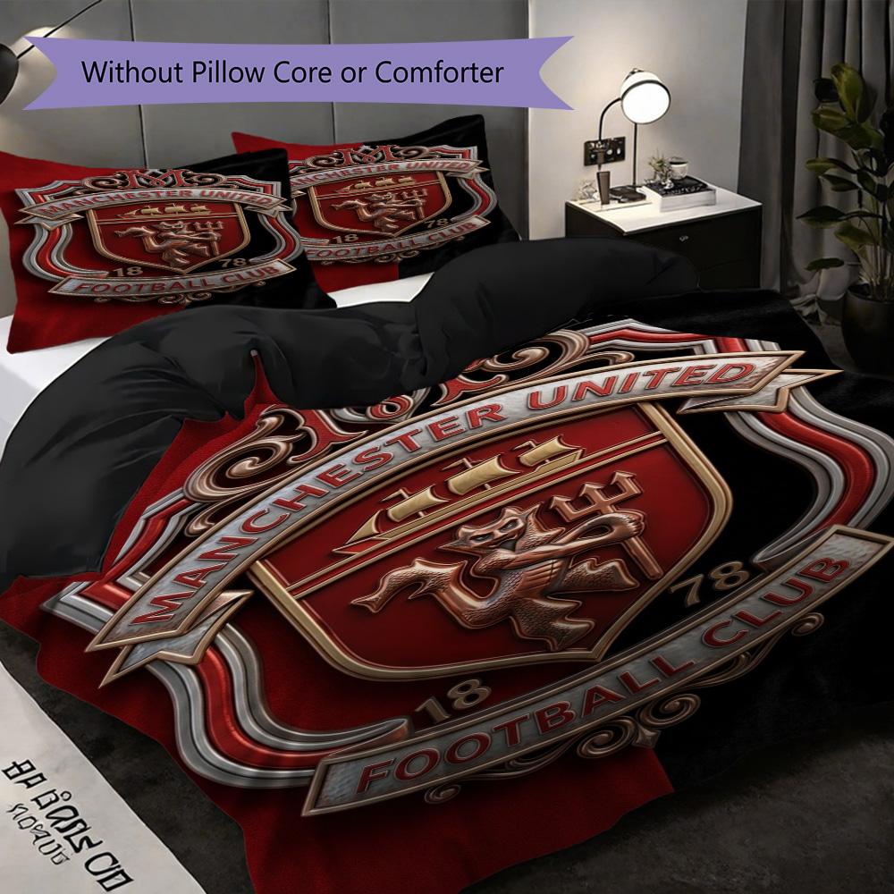 Glory Devils Rise Three-piece set (1 * duvet cover + 2 * pillowcase, without core) 2D Flat Duvet cover and pillowcase Bedding set Soft and comfortable
