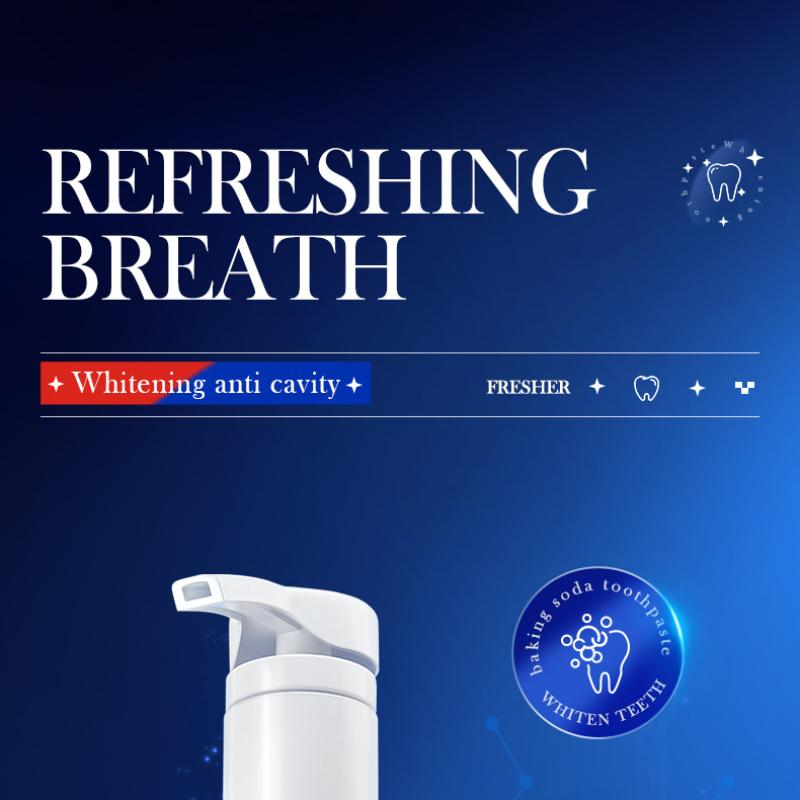 Зубная паста с насосом SADOER Пищевая сода Пробиотики Чистые зубы Свежесть рта