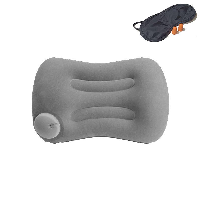 Press-and-Fold Inflatable Pillow: Large Neck and Lumbar Support for Camping and Travel