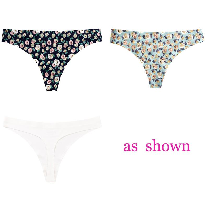 CINOON 3 шт./лот, женское сексуальное нижнее белье с цветами, соблазнительные трусики с низкой талией, стринги, дышащее нижнее белье без следов, стринги, нижнее белье