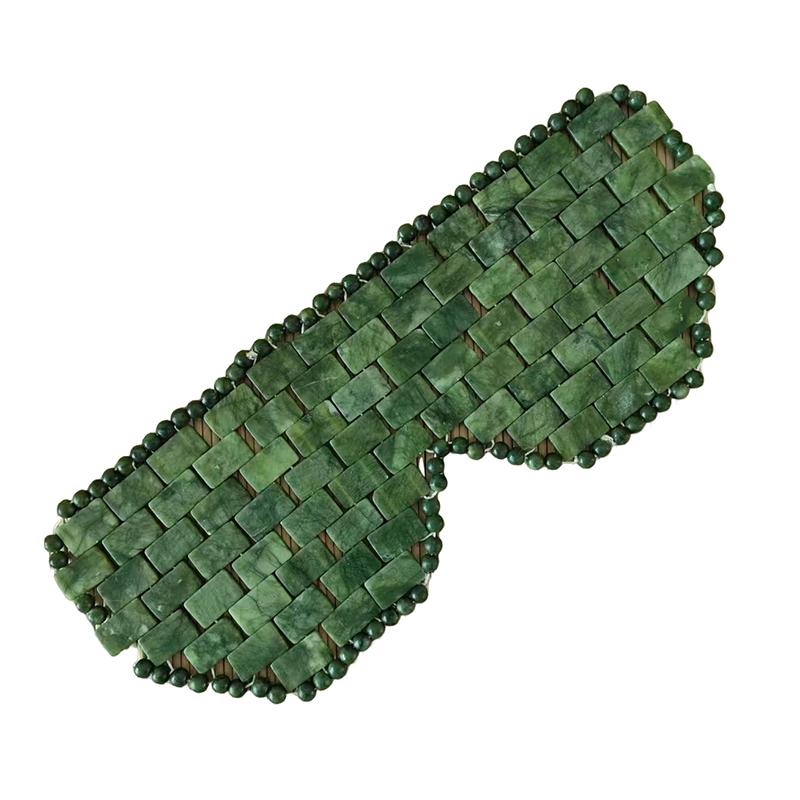 Многоразовая маска для глаз из натурального карбонатита, массажер для сна Jade Relax, массажные инструменты для ухода за лицом, охлаждающая маска для сна