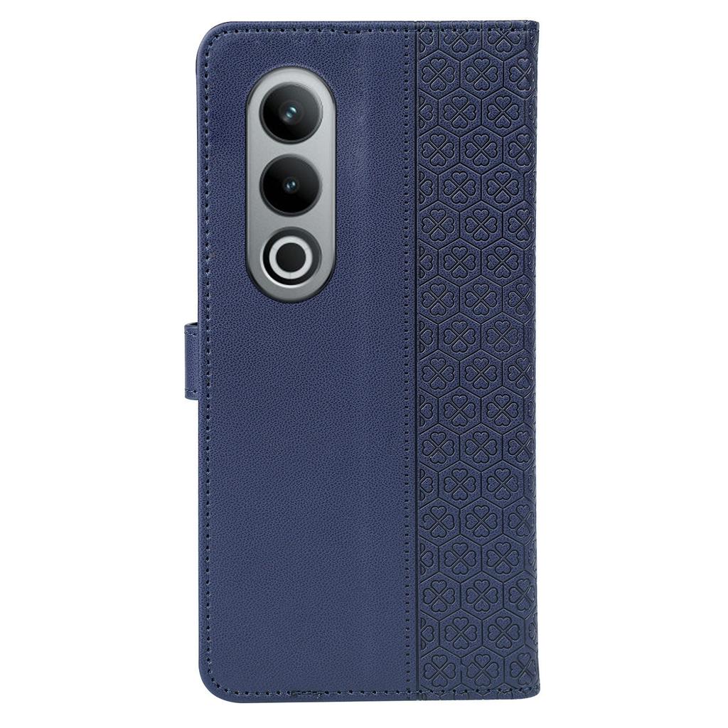 For OnePlus 12R 5G/Ace 3 5G Case Magnetic Clasp Four Leaf Clover Leather Phone Cover