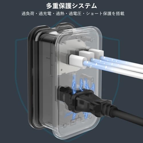 NVEESHOX Удлинитель 1 м Type-C с USB, 3 розетки переменного тока (Переменный ток 100В-240В 2400Вт), 1 порт USB-C, 2 порта USB-A, Выдвижная мобильная сетевая розетка, Осьминог-Ле