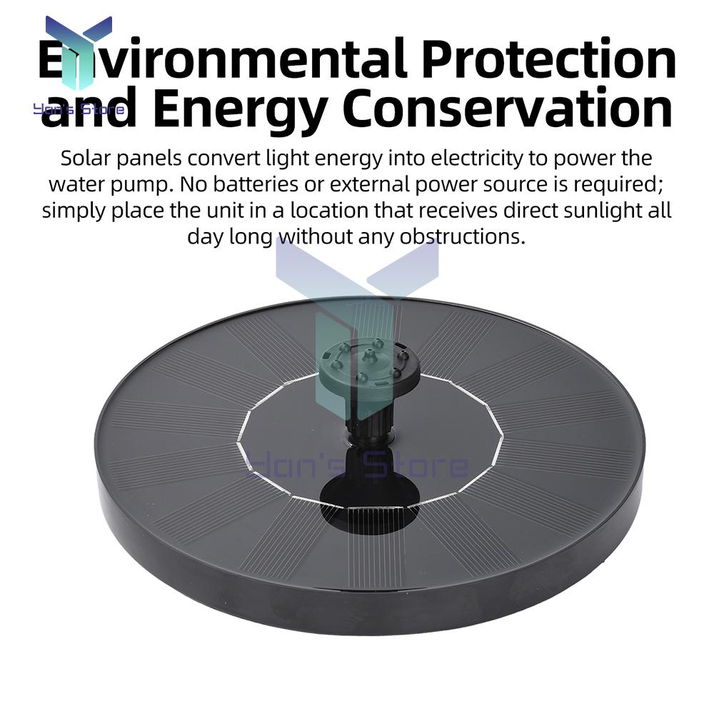 Waterfall Fountain Mini Solar Water Fountain Pool Pond Garden Decoration Outdoor Bird Bath Solar Powered Fountain Floating Water