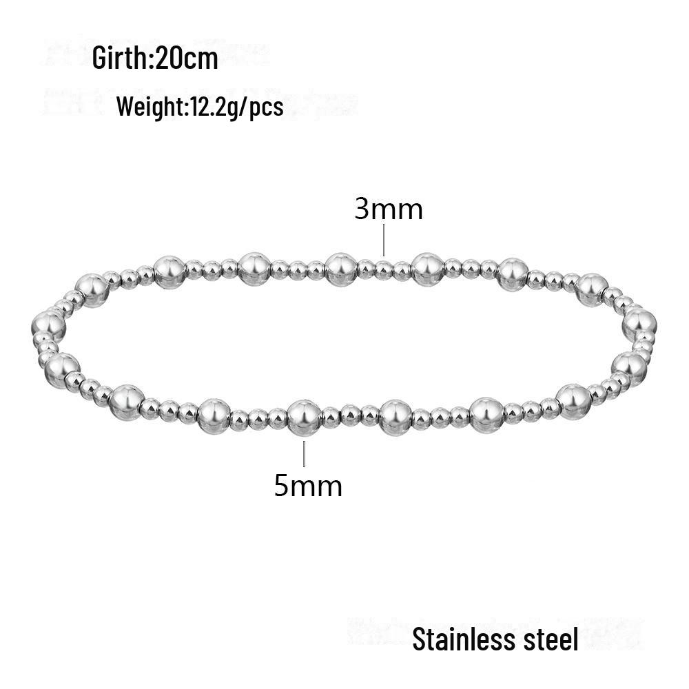 Эластичный браслет из бисера из золота 18 карат, не выцветает, для больших запястий - европейский и американский стиль