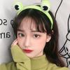 Elastic Coral Fleece Washing Face Hairband Makeup Headband Funny Frog Skincare Hair Band
