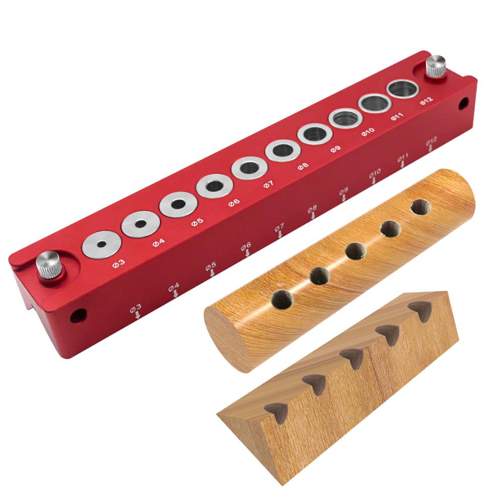 Деревообработка Направляющая для сверла из алюминиевого сплава Направляющий блок для сверления под углом 45 градусов Инструмент для локации отверстий для пробивания отверстий