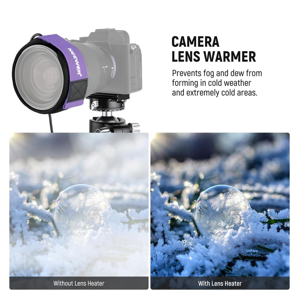 NEEWER USB Нагреватель для объектива для камер и 3-температурная нагревательная полоса для зеркальных и беззеркальных камер и астрономических телескопов 12"/300 мм, Настройки,