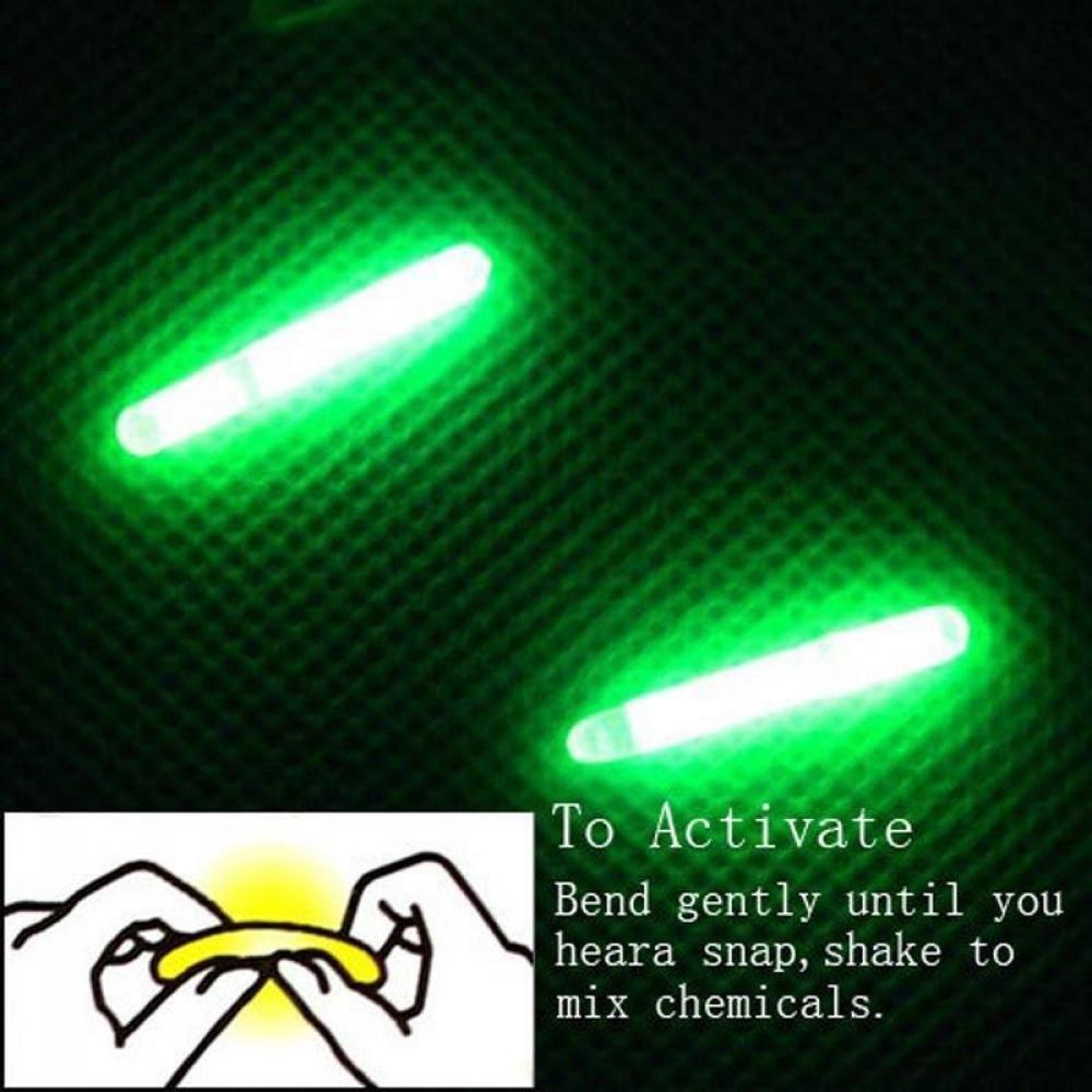 50pcs Hot Sell Night Clip on Lightstick Fluorescent Light Dark Glow Stick Fishing Float