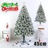 Flocked Christmas Tree PVC Artificial Pine with Realistic Snow Effect White Snow Covered Xmas Tree for Shop Window Display