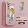 For Honor 90 70 50 X7a X9a P30 Pro P40 Lite Infinix Hot 40i 30i Vivo Y22 Y18 V30 Pro V40 Lovely Girl Design Soft Plated TPU Phone Case