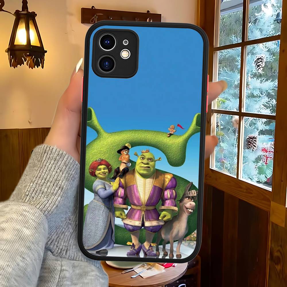 Classic Movie S-Shrek Matte Translucent Phone Case For Iphone 16 ProMax 15 14 13 12 11 X XS PRO Plus