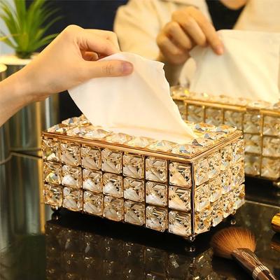 Коробка для салфеток, коробка для салфеток, хрустальный куб, диспенсер для салфеток, квадратный, для спальни, офиса, отеля, кафе, кофе, в европейском стиле