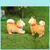 Adorable Akita Dog Figurine For Diy Succulent Decoration Resin Miniature