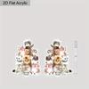 2D Flat Novelty Cat Earring Acrylic Animal Cat Dangle Drop Earring for Women Jewelry