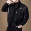 Мужская куртка с лацканами, мужская весенне-осенняя верхняя модная бейсбольная куртка с плетением для мужчин