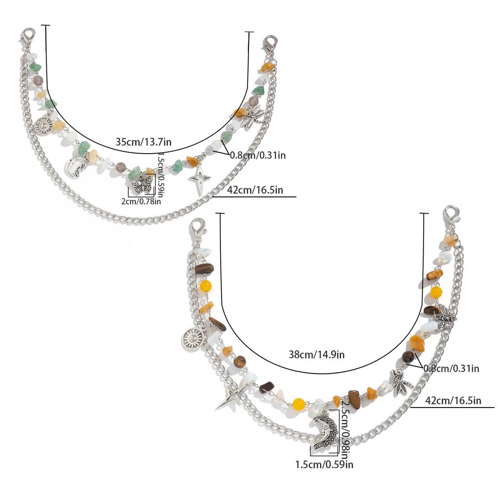 Элегантные бабочки-стрекозы, подвесные украшения, неровные гравии, украшения для сумок-цепей, модные аксессуары для рюкзаков в стиле панк