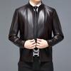 Genuine Leather Jacket for Men Spring and Autumn New Middle-aged Business Casual Plus Velvet Sheepskin Leather Jacket