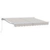 Manual Retractable Awning Light Gray and White 5 X 3 M