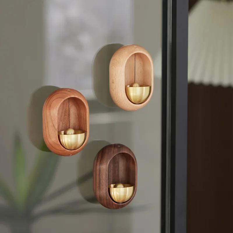 Japanese Wooden Wind Chimes Wireless Doorbell Entrance Door Bell Decorative Wind Bell for Home Opening Hanging Decorations