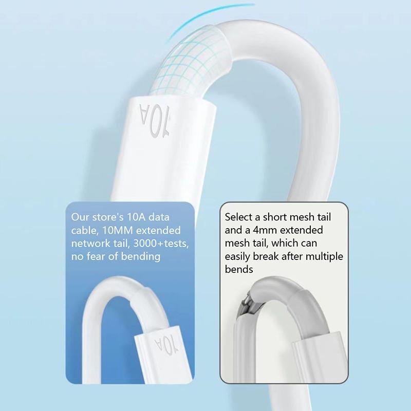 120W 10A Usb Type C Usb Cable Super Fast Charing Line Quick Charge Usb C Cables Data Cord 1/1.5/2M