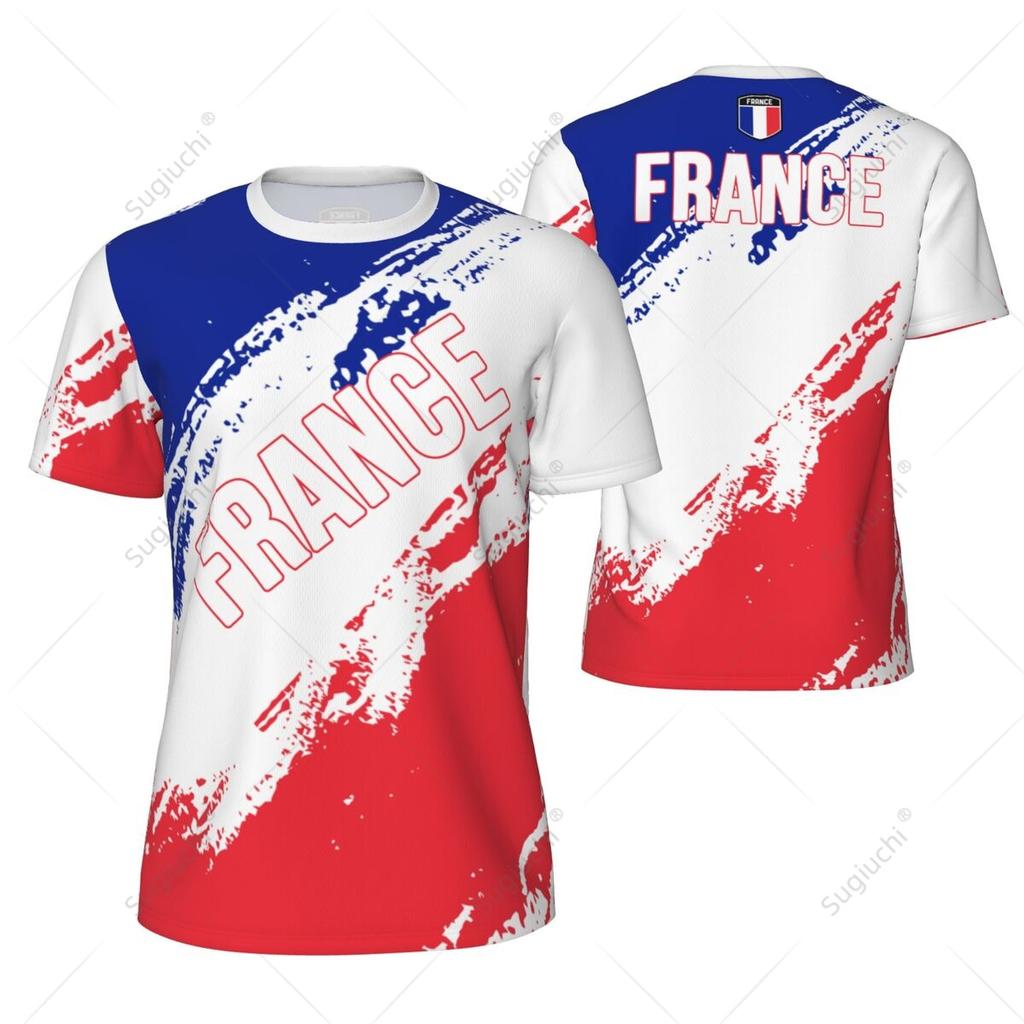 FRANCE 3D Print Sports Quick-dry Breathable Men T-shirt Outdoor Football Jersey Club Fan Parent-child Short Sleeve Clothing Top