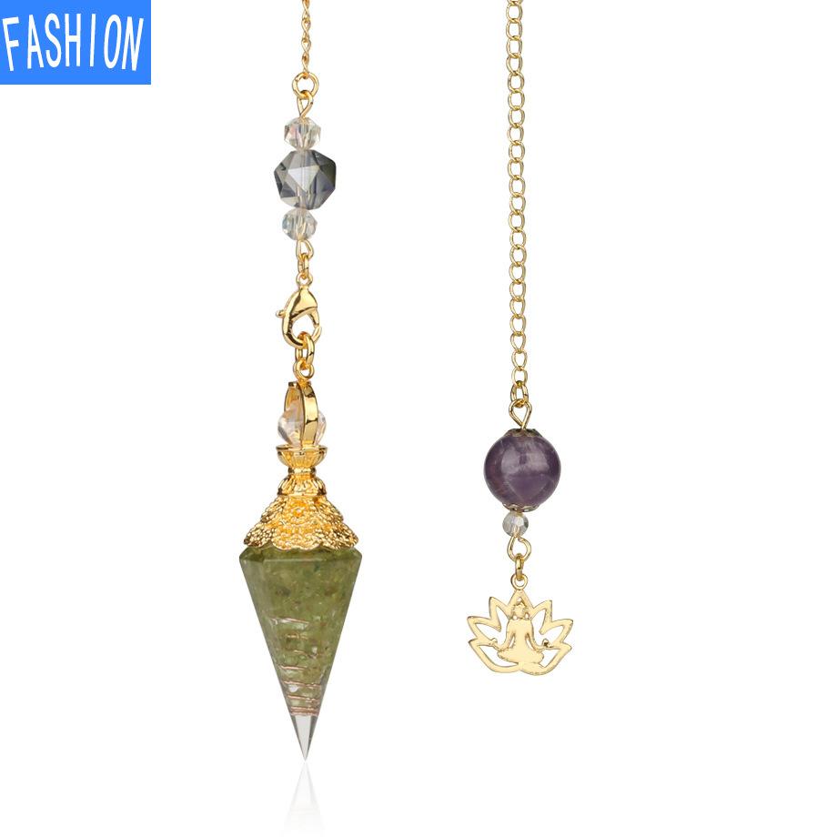 Смешанная аура, маятник природного духа, хрустальный кулон для йоги, позолоченный Будда, идея для медитации, концентрированные ювелирные изделия