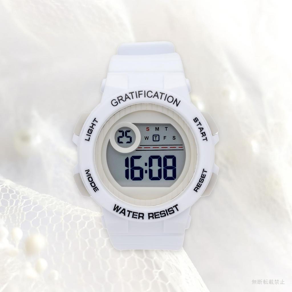 Digital Watch 3 ATM Waterproof WP Dain White [Fieldwork] Women's YM122-1