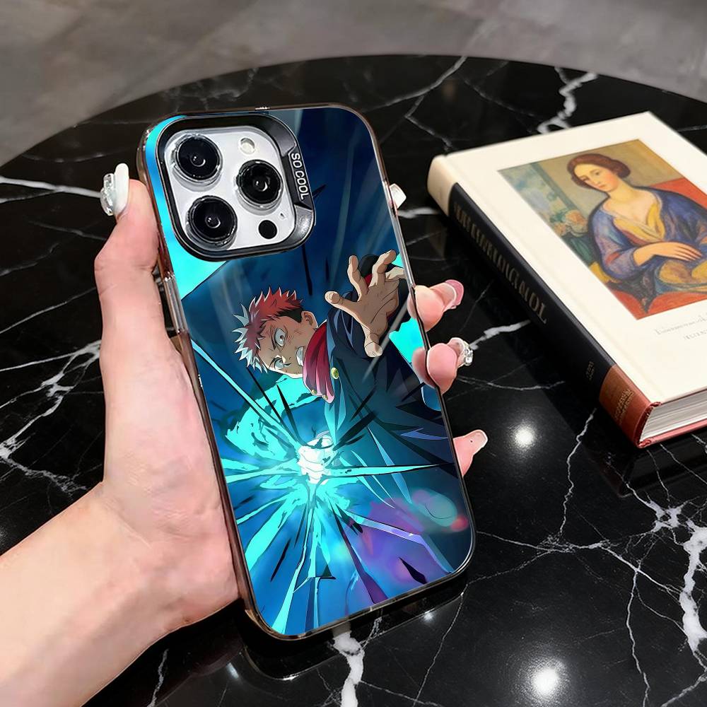 Jujut-su Y-Yuji I-Itadori-YI K-Kaisen Phone Case For iPhone 17,16,15,14,13,12,11 Plus,Pro,Colorful Silver Phone case Funda Cover