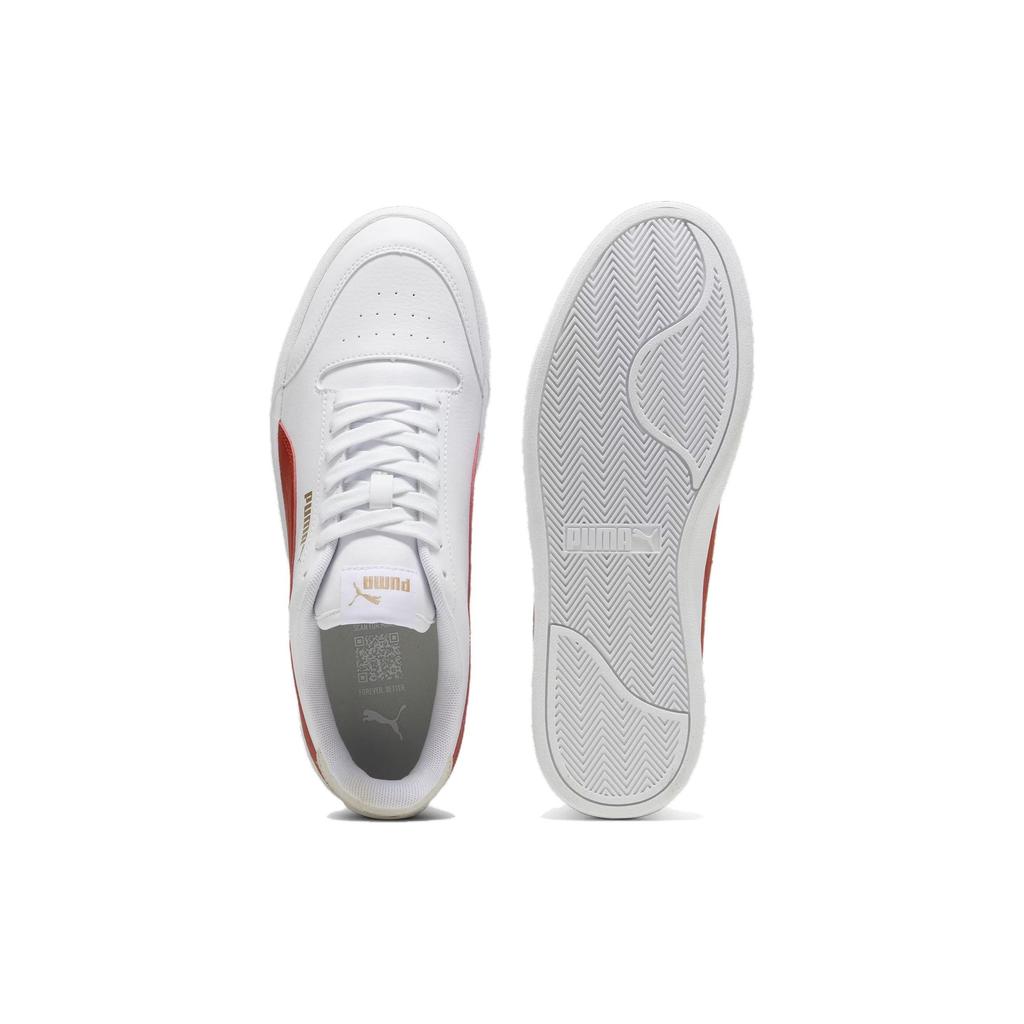 Puma Shuffle Comfortable Shock Absorbing Durable Low-Top Skate Shoes Unisex Sneakers Red White 309668-31