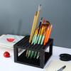 96 Slots Pen Holder Detachable Plastic Brush Holder Multi-functional Desktop Storage Organizer for Drawing Tools Pencils Office Supplies