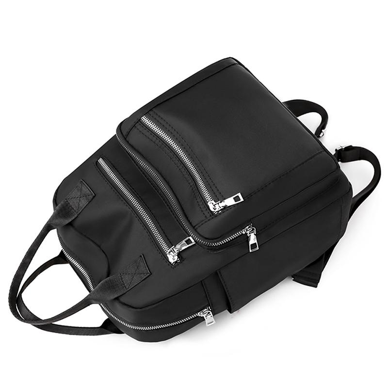 Мода Новый Рюкзак Женский Большой Вместимости Школьная Сумка для Подростка Путешествия Водонепроницаемый Оксфордский Рюкзак Простой Черный Рюкзак CLE