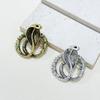Vintage Cobra Brooch Men'S Personality Animal Alloy Rhinestones Suit Pin Brooch