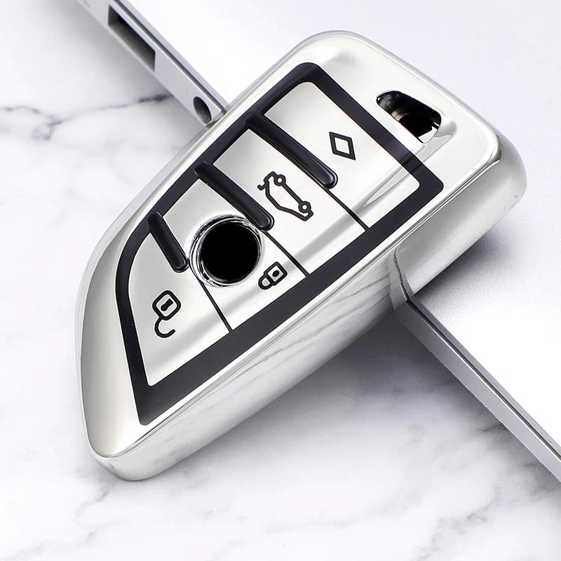 TPU чехол-брелок для BMW 2 3 5 7 серии X1 X3 X5 X6 F45 F46 G20 G30 G32 G11 G12 F48 G01 F15 F85 F16 F86 Чехол-держатель для ключа автомобиля