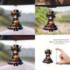 Acrylic Halloween Witch Car Rearview Mirror Decoration With Cartoon Style For Auto Interior Decor