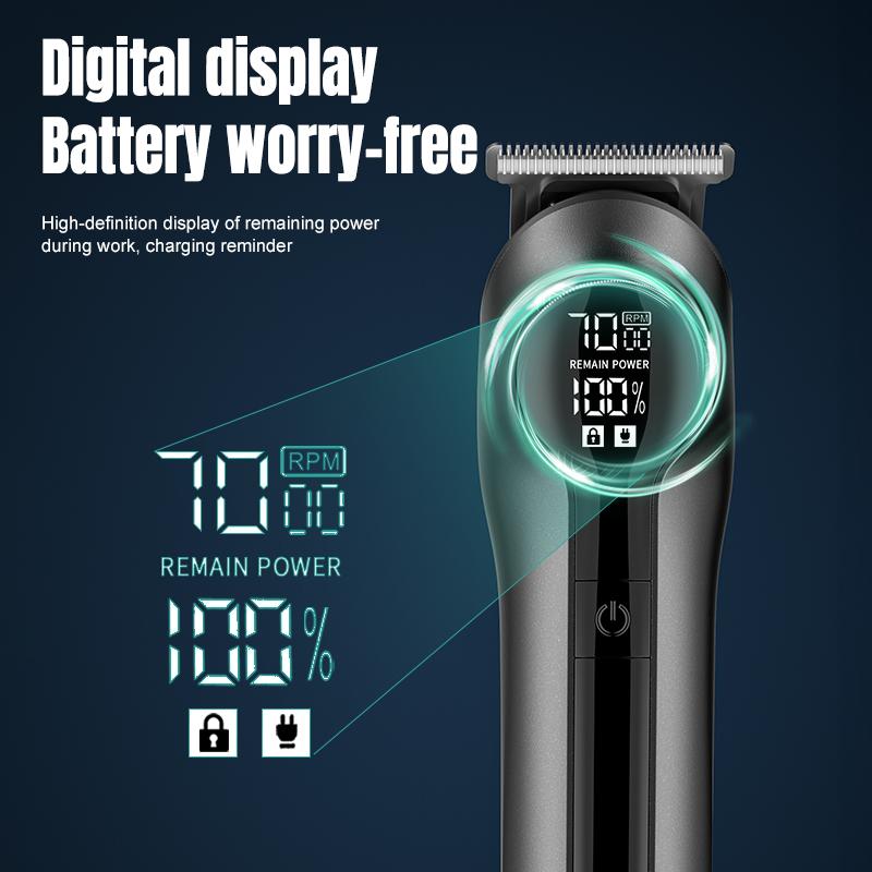Новая электрическая машинка для стрижки волос мужская 6 в 1 многофункциональная машинка для стрижки волос цифровой дисплей бритва высокой мощности набор для удаления волос в носу