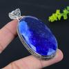 Sapphire Natural Gemstone Handmade 925 Sterling Silver Pendant 2.96" o3I35