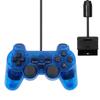 Игровой контроллер для PS2 с кнопками в виде снежинок, двойной вибрацией от моторов, прозрачный цвет.