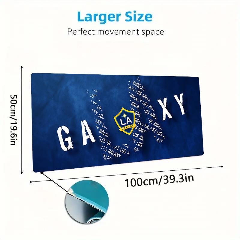 LA Galaxy Print Cushion Non-slip Laptop Tablet Big Mousepad XXL Mat Mini PC Playmat With Lock edge