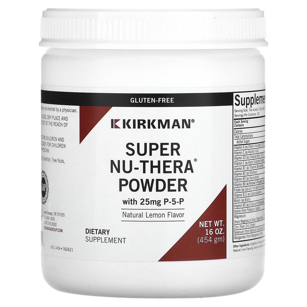 Super Nu-Thera Powder, with P-5-P, Natural Lemon Flavor, 454G (16Oz)