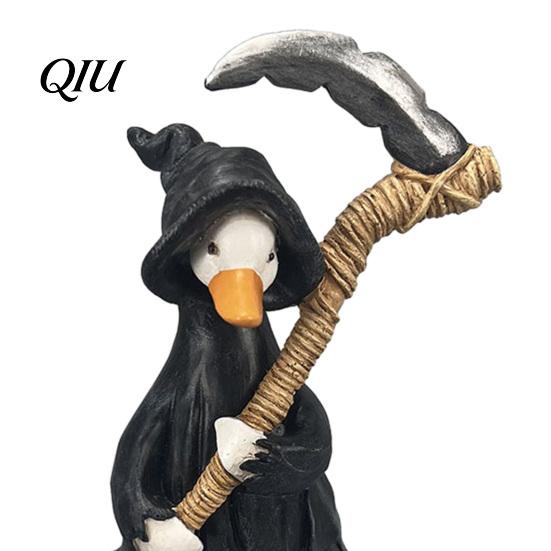 Tabletop Party Favors Halloween Figurines Table Decor, Cute Ghost Duck Ornament, Resin Statue Festive Window Displays Figurine for Centerpiece
