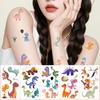 10sheets Cartoon Cute Dinosaur Pattern Tattoo Stickers For Hand Face Body Temporary Fake Tattoo Stickers Kids Toys Gifts