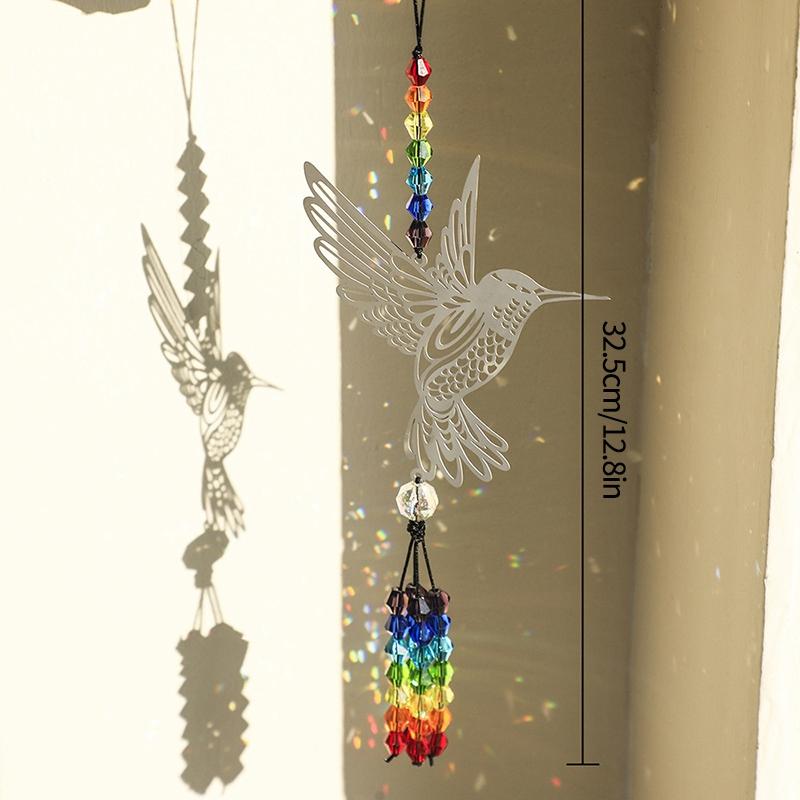 Crystal Suncatcher Moon Star Rainbow Sun Catcher Wind Chime Pendant Sun Catcher Pendants Outdoor Garden Yard Hanging Decor