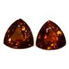 Natural Orange Sapphire Loose Gemstone 16 ct Golden Shiny Pair Trillion Cut September Birthstone