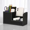 Leather Makeup Brush Holder Stationery Storage Pen Container Light Luxury Brush Pot