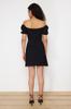 Women's Dress New Season Fashion Black Plain Bodycone Crepe Mini Woven Dress